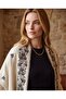 Rose Patterned Women's Shoulder Shawl, Knitwear Shawl, Cape Shawl, Poncho - 4