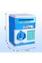 Piggy Bank, Electronic Money Bank, Safe Mini ATM Cash Coin Can, Auto Scroll Paper Money Saving Box, Great Birthday for Kids, Blue White - 2