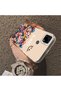 Realme C15 Compatible Silicone Edge Hard Back Case Couple Phone Case with Floral Pattern - 4