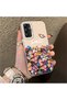 Samsung Galaxy A14 Compatible Silicone Edge Hard Back Case Couple Phone Case with Floral Pattern - 3