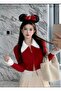 Women's Polo Collar Beard Blend Double Zipper Slim Basic Knitwear Cardigan - 4