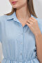 Women's Zero Sleeve Fold Dress 2622 - Blue - 4
