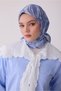 Fresh Leaf Pattern Blue Navy Paulista Scarf 14 - 34 - 3