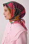 Pink Geometric Pattern 100% Twill Silk Scarf 4419-31 - 2