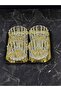 5-Piece Gold Belora Glass Bowl Set – Crystal Patterned Ice Cream and Dessert Bowl with Square Tray - 7