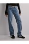 Women's Smoked Blue Vintage Low Waist Straight Leg Jeans