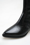 Black Women's Short Heeled Boots - 5