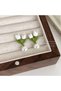 Stylish Women's Earrings with Tulip Figures, Green Leaves and Pearls, and Enamel Coating - 2