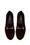 Women's Brown Buckle Suede Leather Masculine Loafer Af180019Ds - 4