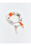 Ecru Patterned Women's Bandana - 2