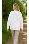 Women's Never Look Back Written Round Neck Casual Sweatshirt - 2