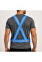 Blue Warning Vest with Phosphorescent Reflector Practical Biker Cycling Traffic Vest with Adjustable Clip - 3