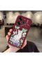 Tecno Pova 6 Compatible Case Camera Protective Case with Cat Burgundy Lover Couple Silicone Phone Case