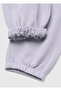 Girl's Lilac Logo Embroidered Drawstring Sweatpants with Pockets - 3