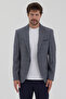 Nico Men's Anthracite Polyviscon Fabric Slim Fit Mono Collar Sports Blazer Jacket - 6