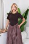 Polka Dot Detailed Poplin Fabric Dress - 4