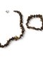 Tiger's Eye Real Natural Stone Women's Necklace and Bracelet Set Brown - 3