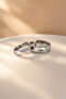 Women's Silver Color 2-Piece Ring Set Patterned Minimal Model - 7