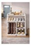 Home Shoe Cabinet White Multi-Tier Shoe Rack with Increased Layer Spacing - 3