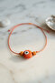 Handmade Bohemian Orange Evil Eye Necklace