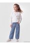 Lcw Kids Indigo Wideleg Glittery Striped Girls' Jean Pants