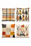 Cat Chronicles Patterned 4-Piece Throw Pillow Cover Set - 3