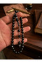 Güleç Natural Stone Shungite Stone Hematite Detailed 8 mm Natural Stone Prayer Beads Matte Black Special Design - 4