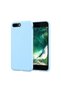 Apple iPhone 7 Plus Compatible Silicone Case - Pastel Color Tone Flexible Cover with Camera Protection - Blue