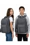 Dp Casual a Quality Gray 5 External Zipper Compartments Water Repellent School Sports Travel Daily Lightweight Fabric Backpack 7-11