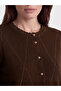 Esvab • Modern & Distinctive Zero Roba Collar Diamond Embroidered Women's Knitwear Cardigan - 3