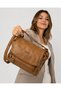Multi-Pocket Faux Leather Shoulder and Crossbody Bag with Flap – Vintage Model with Adjustable Strap - 2