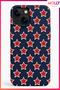 Midnight Blue Retro Stars Pattern Inside Velvet Silicone Case for iPhone 13/14