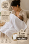 Washed 90X90 cm 100% Cotton Muslin Baby Blanket Multi-Purpose Cover White - 5