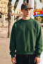 Men's Casual Crew Neck Red Green Basic Sweatshirt