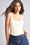 Fitted U-Neck Ribbed Camisole Undershirt F7818Ax26Sp