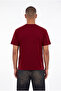 Men's Basic Relaxed Thin Cotton T-Shirt Burgundy - 4