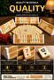 Large Size Wooden Okey Set for 4 People, Durable Thick Stone Game Set with Stone Bag - 5