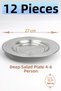27 cm Chrome Steel Deep Salad Plate, 800 ml Stainless Serving Plate, Kebab Appetizer Breakfast Presentation Plate