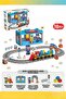 Educational Rail Train Set and Station Playset - 18+ Months Moving Blocks 61 Pieces - 2