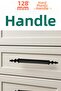 10 Pieces (Hard Plastic) Polais 128 mm Black Furniture Kitchen Drawer Cabinet Door Cupboard Handle Handle Handles - 7