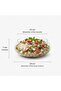 Large Size Glass Salad Bowl, 19 cm Transparent Presentation Bowl, Modern Presentation Bowl - 3