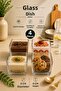 4 Pieces Viana Multi-Purpose Square Magnolia Cup Dessert Snack Ice Cream Bowl 8X8 cm