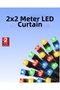 2x2 LED ستارة ضوء لعيد الميلاد وديكور الحفلات - 8 وظائف - 2