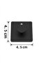 Adhesive Matte Black Square Wall Hanger No Drilling Multi-Purpose Bathroom Kitchen Towel Holder - 4