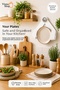 Set of 2 Kitchen Organizer Pot Lid Plate Holder Strong Adhesive No Drilling - 2