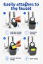 Bathroom Organizer Hanging Faucet Rack - Sink Side Sponge and Detergent Basket (1 Piece) - 4