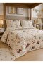 Double Quilted Padded Safari Pattern Pique for 4 Seasons | 2 Pillowcases Included |   200X230Cm - 3