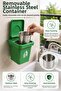Green Color Wall Mounted Ashtray with Lid, Adhesive Stainless Steel Container, Balcony Office Ashtray - 4