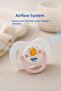 2-Pack Day and Night Silicone Pacifier 6-18 Months (with Storage Container as a Gift) Pink - 2