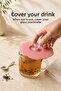 Flexible Cup Cover with Crystal Handle Tea Coffee Mug Protective Cover (1 Piece) - 2